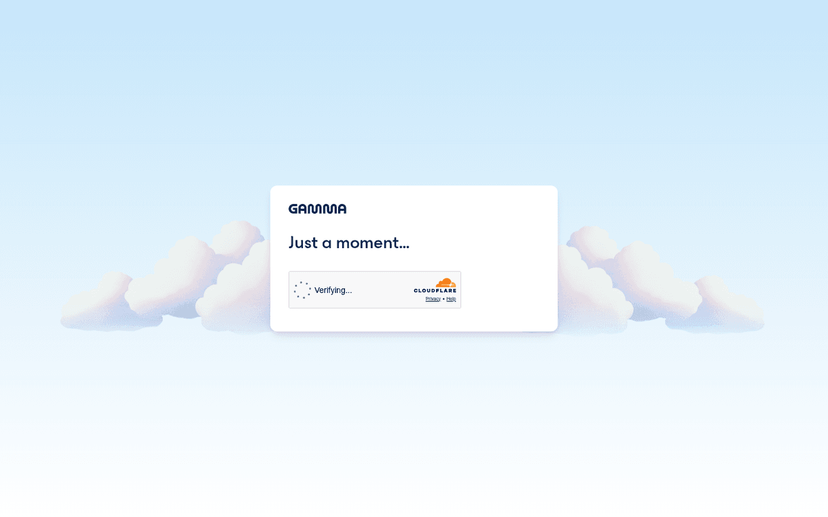 Screenshot of the Gamma website.