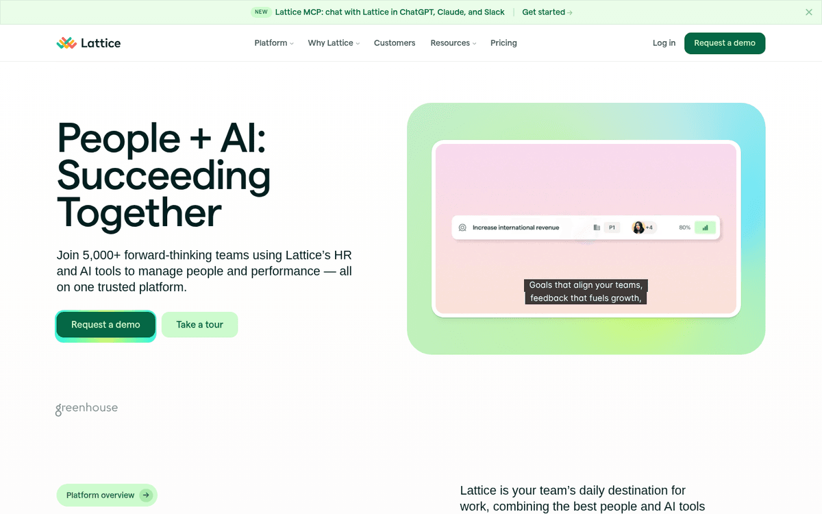 Screenshot of the Lattice website.
